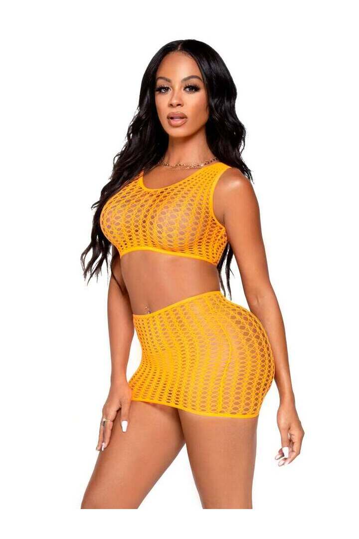Leg Avenue Weekend Getaway Crop Top Set in One Size 13
