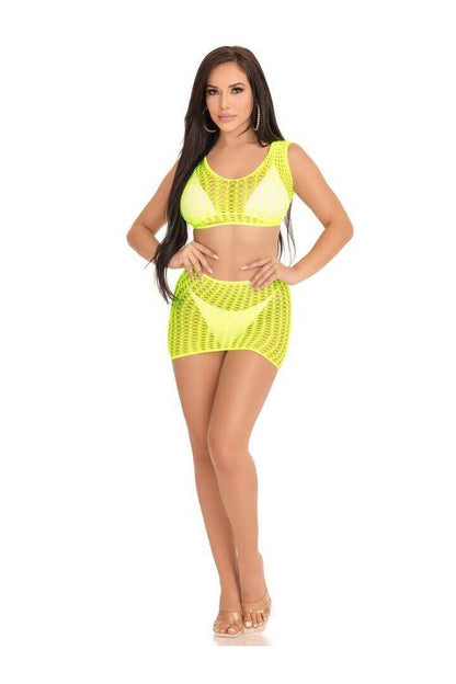 Leg Avenue Weekend Getaway Crop Top Set in One Size 8