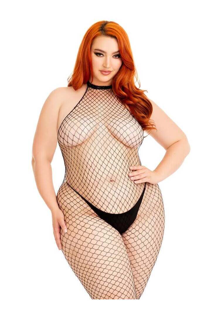 Leg Avenue What U Want Plus Bodystocking Black in 1X/2X 4