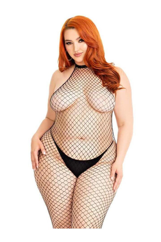 Leg Avenue What U Want Plus Bodystocking Black in 1X/2X 