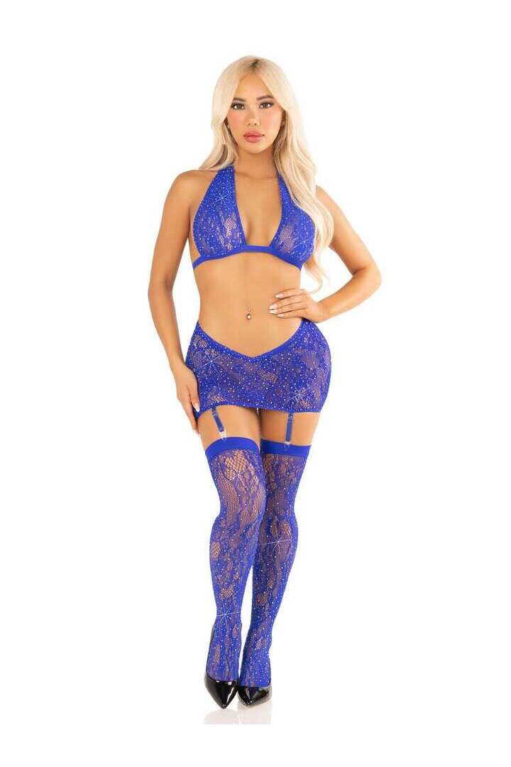 Leg Avenue Wild Nights Bra and Skirt Set in One Size 11