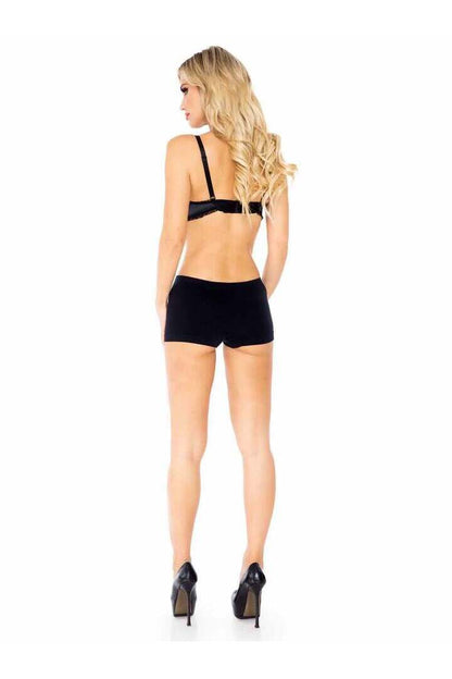Leg Avenue Woo Me Satin Underwire Bra in Black 3