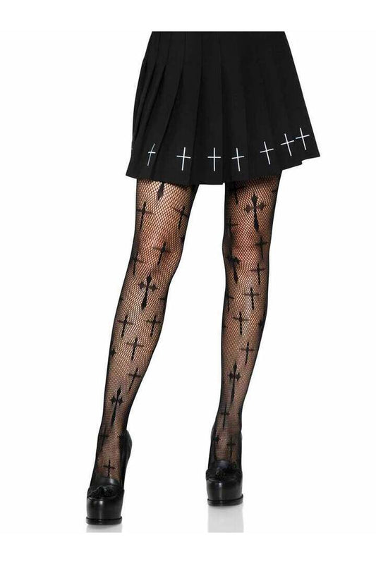 Leg Avenue Worship Me Net Tights in One Size 
