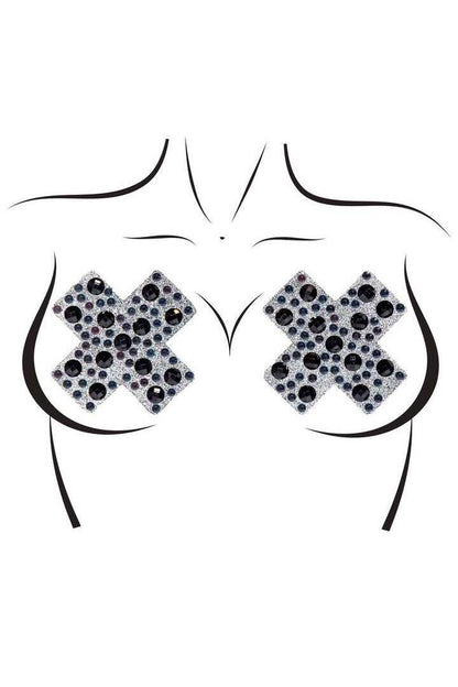 Leg Avenue X-Factor Rhinestone Nipple Covers in One Size 