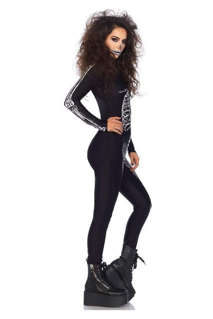 Leg Avenue X-Ray Skeleton Catsuit with Zipper Costume Black/White in Large 1