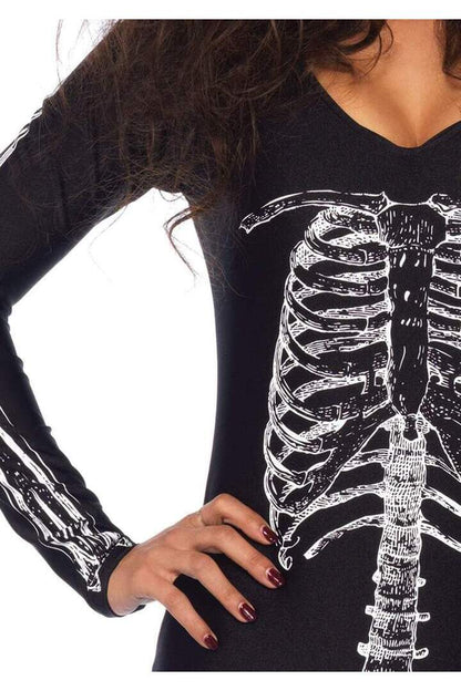 Leg Avenue X-Ray Skeleton Catsuit with Zipper Costume Black/White in Large 4