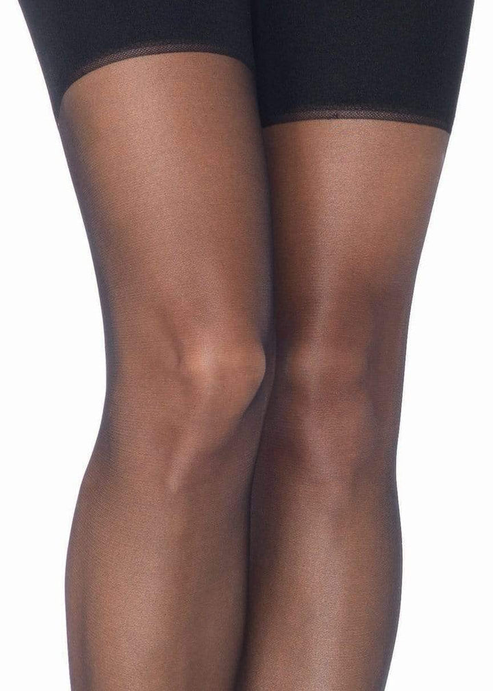 Leg Avenue Plus Zara Sheer Garter Belt Stockings Black in Queen Size
