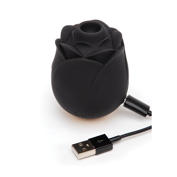 Lovehoney Fifty Shades of Grey Hearts & Flowers Rose Vibrator - Black 8