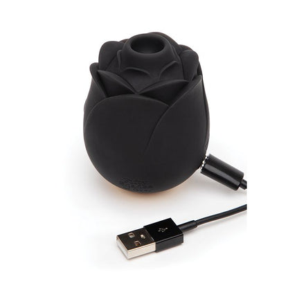 Lovehoney Fifty Shades of Grey Hearts & Flowers Rose Vibrator - Black 8