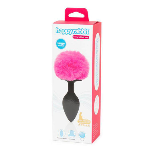 Lovehoney Happy Rabbit Non-Vibrating Butt Plug Large Black/Pink 