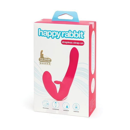 Lovehoney Happy Rabbit Strapless Strap on Rabbit Vibe - Pink 