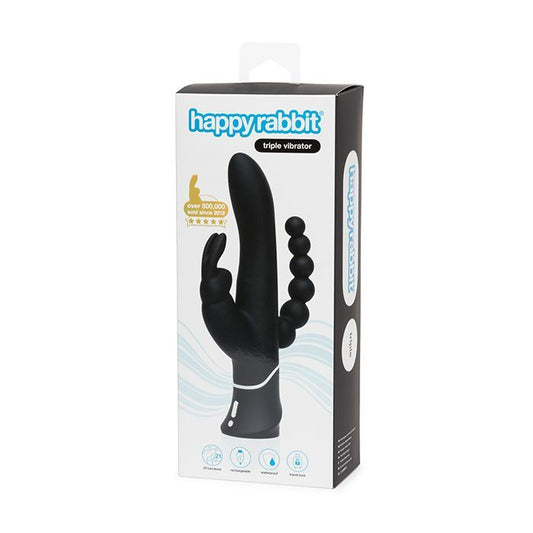Lovehoney Happy Rabbit Triple Curve - Black 