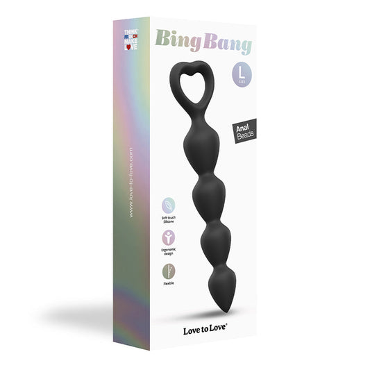 Lovely Planet Love to Love Bing Bang Silicone Anal Beads Noir L 