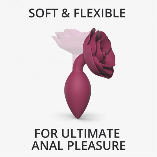 Lovely Planet Love to Love Open Roses Silicone Anal Plug Plum Star M 1