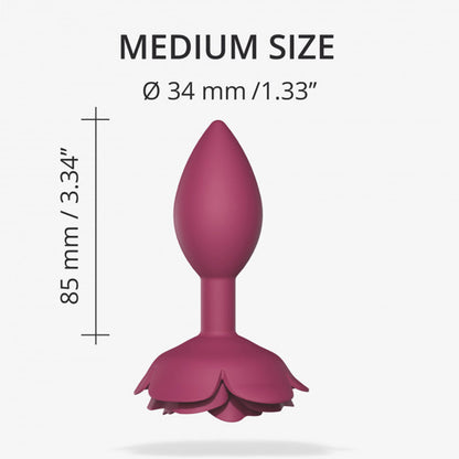 Lovely Planet Love to Love Open Roses Silicone Anal Plug Plum Star M 2