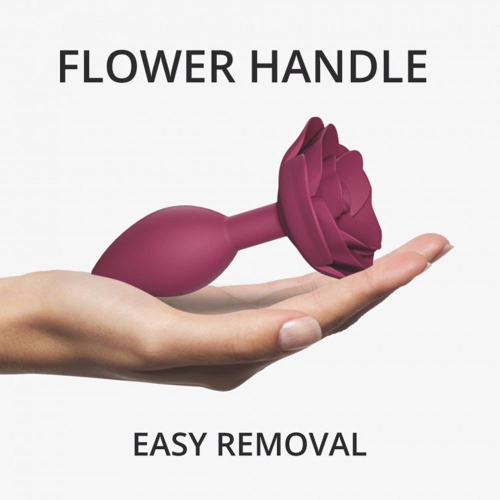 Lovely Planet Love to Love Open Roses Silicone Anal Plug Plum Star M 3