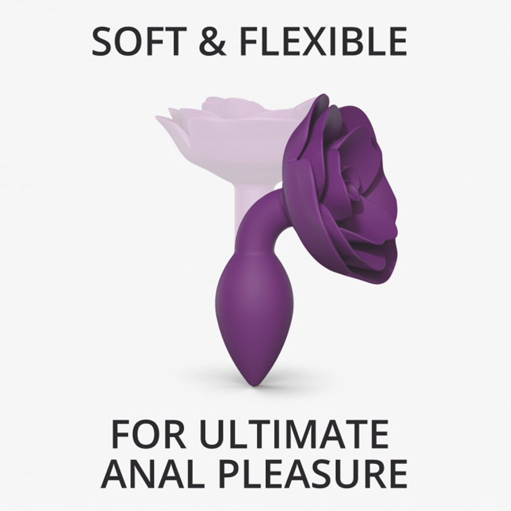 Lovely Planet Love to Love Open Roses Silicone Anal Plug Purple Rain S 3