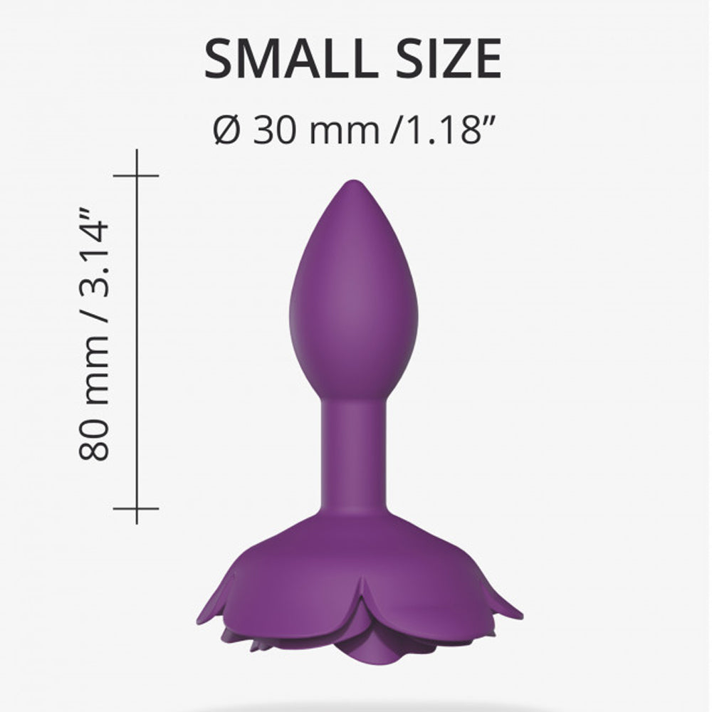 Lovely Planet Love to Love Open Roses Silicone Anal Plug Purple Rain S 4