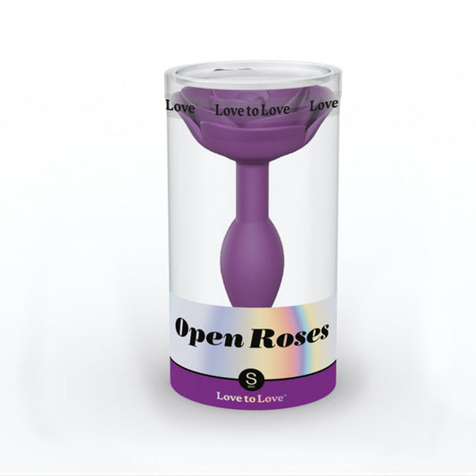 Lovely Planet Love to Love Open Roses Silicone Anal Plug Purple Rain S 