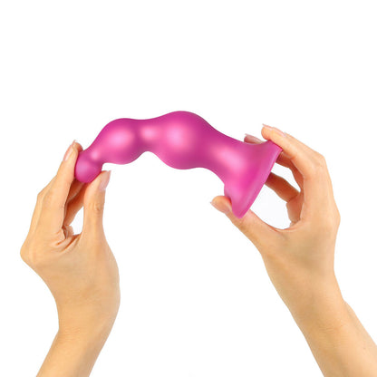Lovely Planet Strap-On-Me Dildo Plug Beads Raspberry 7