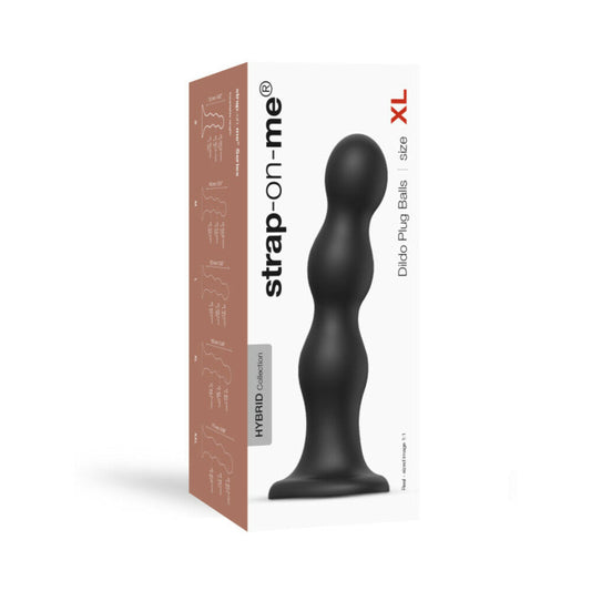 Lovely Planet Strap-On-Me Hybrid Collection Silicone Dildo Plug Balls Black 1