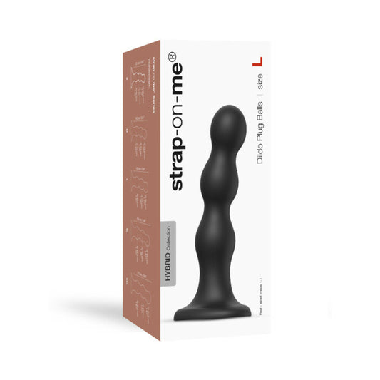 Lovely Planet Strap-On-Me Hybrid Collection Silicone Dildo Plug Balls Black 
