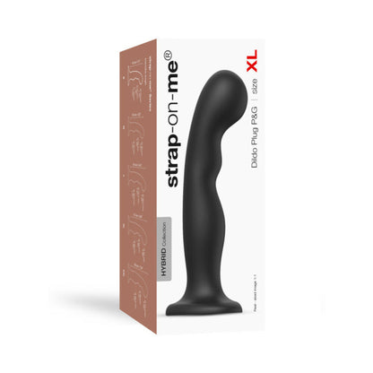 Lovely Planet Strap-On-Me Hybrid Collection Silicone Dildo Plug P&G Black XL 
