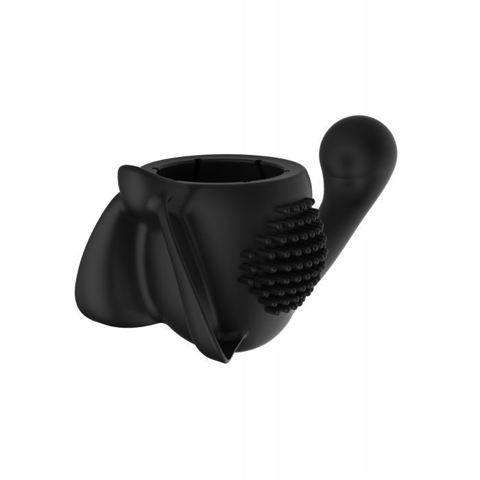 Lovense Domi Flexible Rechargeable Mini Wand Female Attachment - Black 2