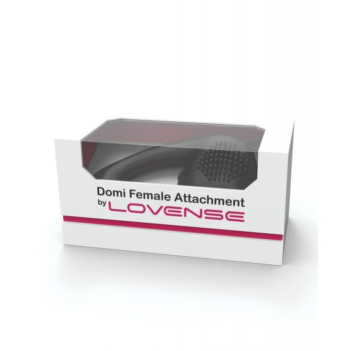 Lovense Domi Flexible Rechargeable Mini Wand Female Attachment - Black 