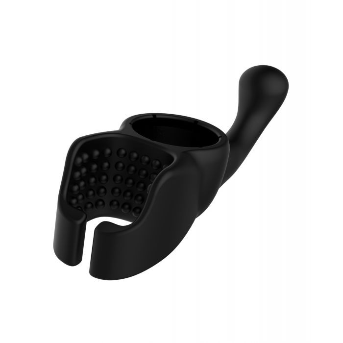 Lovense Domi Flexible Rechargeable Mini Wand Male Attachment - Black 2