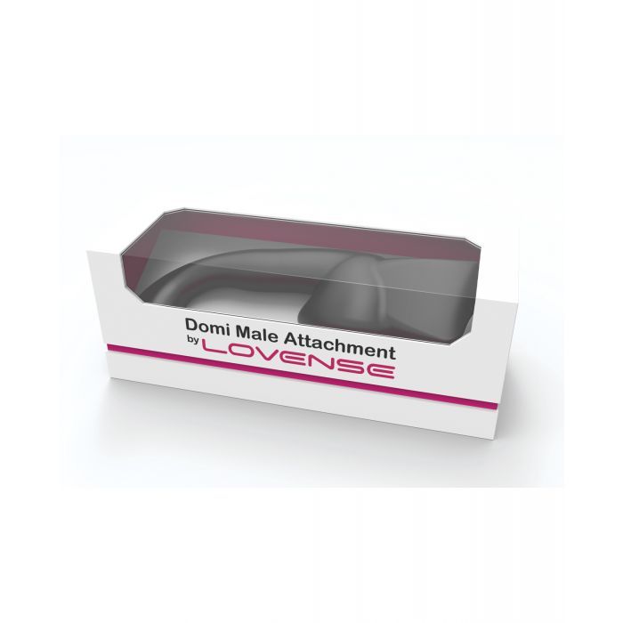 Lovense Domi Flexible Rechargeable Mini Wand Male Attachment - Black 