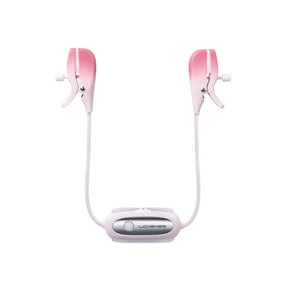 Lovense Gemini Vibrating Nipple Clamps - Pink 1
