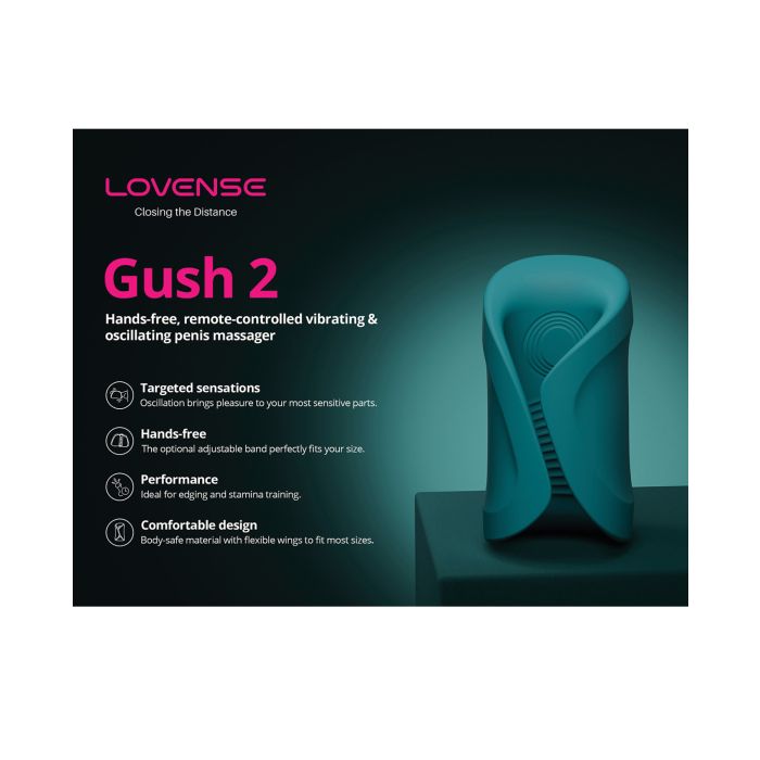 Lovense Gush 2 Handsfree Masturbator - Teal 2
