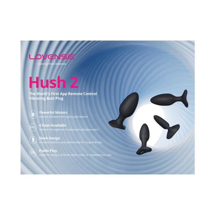 Lovense Hush 2 1.75" Butt Plug - Black 5