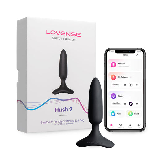 Lovense Hush 2 Bluetooth Remote-Controlled Vibrating Butt Plug 