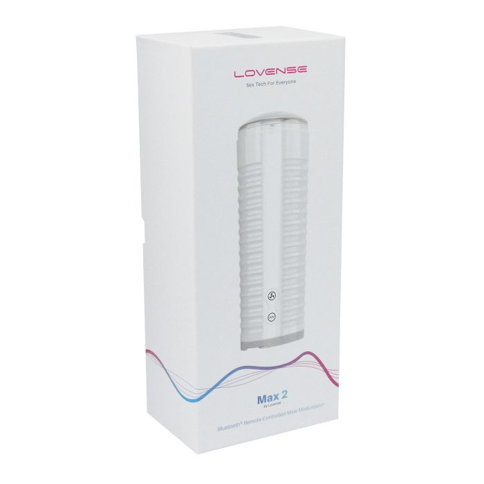 Lovense Max 2 Rechargeable Male Masturbator w/ White Case - Clear Sleeve 