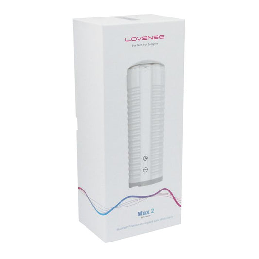 Lovense Max 2 Rechargeable Male Masturbator w/ White Case - Clear Sleeve 