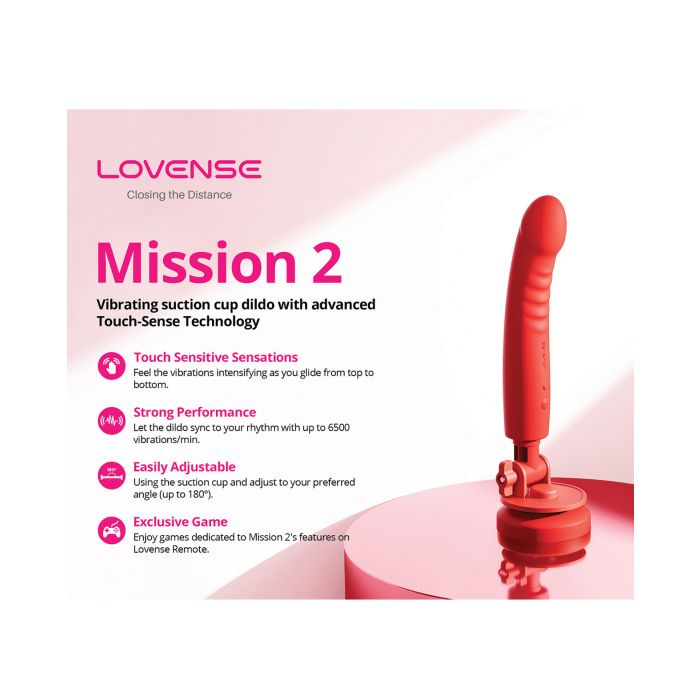 Lovense Mission 2 Touch-Sensitive Tech - Red 2