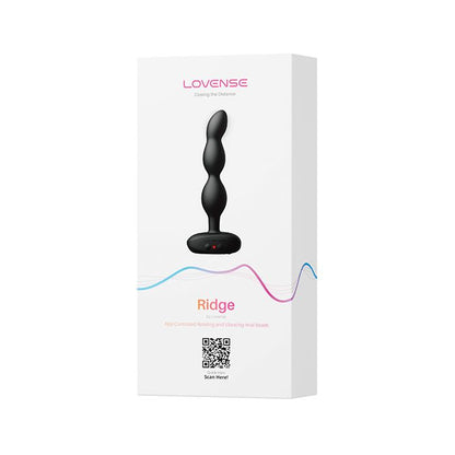 Lovense Ridge Bumpy Anal Plug - Black 