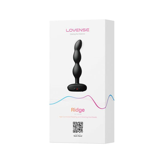 Lovense Ridge Bumpy Anal Plug - Black 