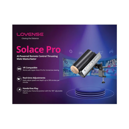 Lovense Solace Pro Thrusting Masturbator - Black 6