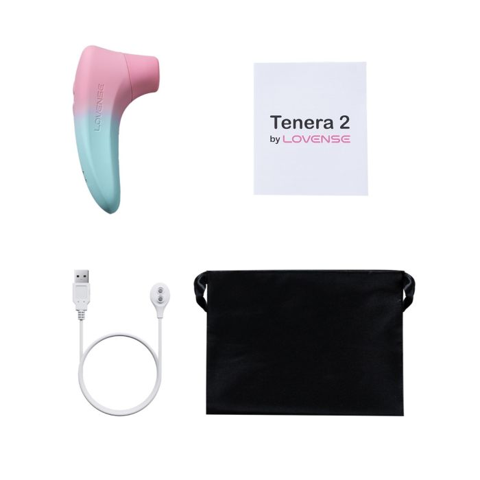 Lovense Tenera 2 Bluetooth Clitoral Suction Stimulator - Pink/Blue 2
