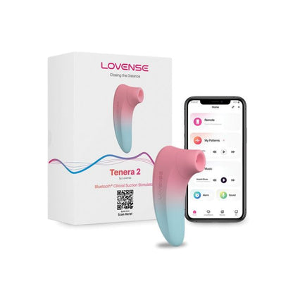 Lovense Tenera 2 Bluetooth Clitoral Suction Stimulator - Pink/Blue 