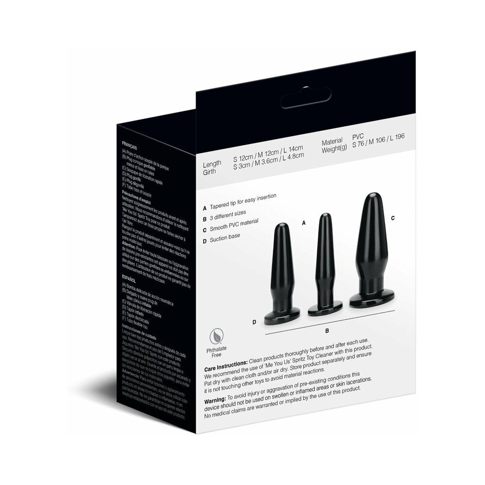 Me You Us Anal Training Kit 3-Piece Plug Set 2