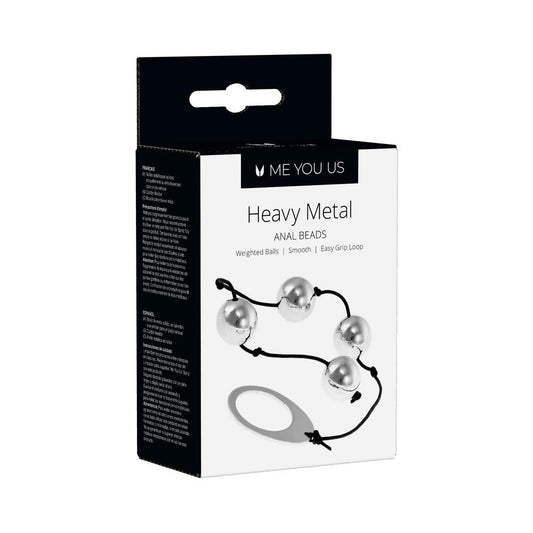 Me You Us Heavy Metal Anal Beads Silver 