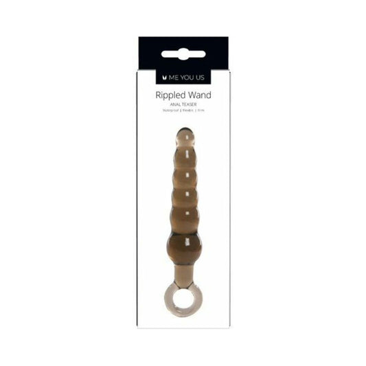 Me You Us Rippled Wand Anal Teaser Plug Black 