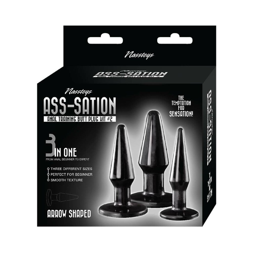 Nasstoys Ass-Sation Anal Training Butt Plug Kit #2 Black2