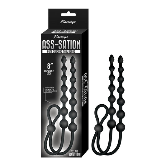 Nasstoys Ass-Sation Dual Silicone Anal Beads Black 
