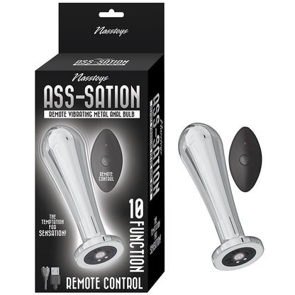Nasstoys Ass-Sation Remote Vibrating Metal Anal Bulb Silver 