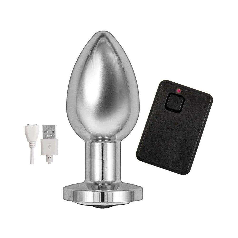 Nasstoys Ass-Sation Remote Vibrating Metal Plug Silver2